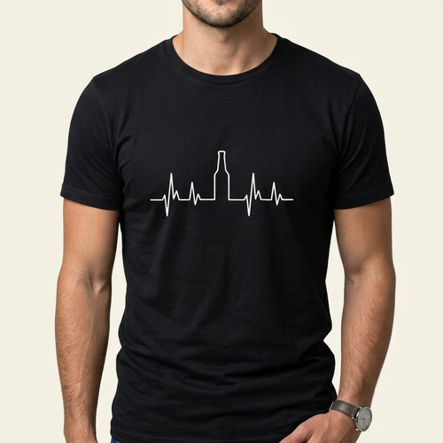 Bier herzschlag shirt - herzschlag, –