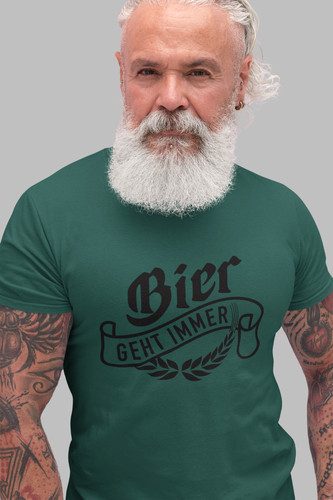 Herren shirt bier geht immer - shirt,
