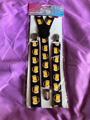 Hosenträger schwarz gelb bier - hosenträger,