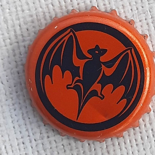 Kronkorken orange schwarz - kronkorken, orange/schwarz