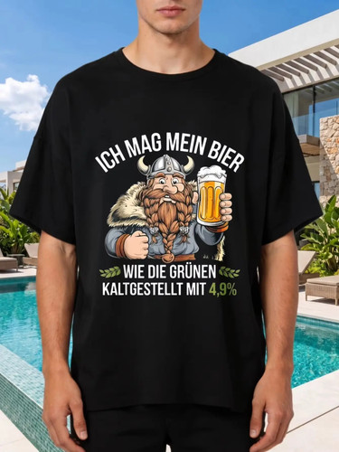 Herrenshirt wikinger bierkrug - herrenshirt,