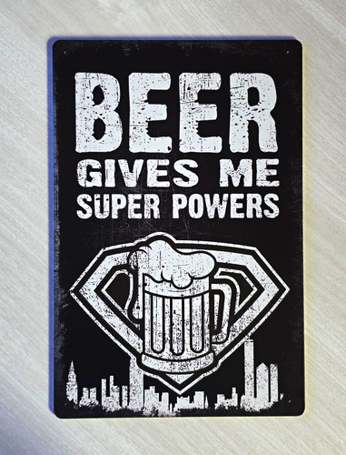 Metallschild spruch beer gives - metallschild,