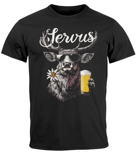 Herren shirt hirsch tracht - herren, t-shirt